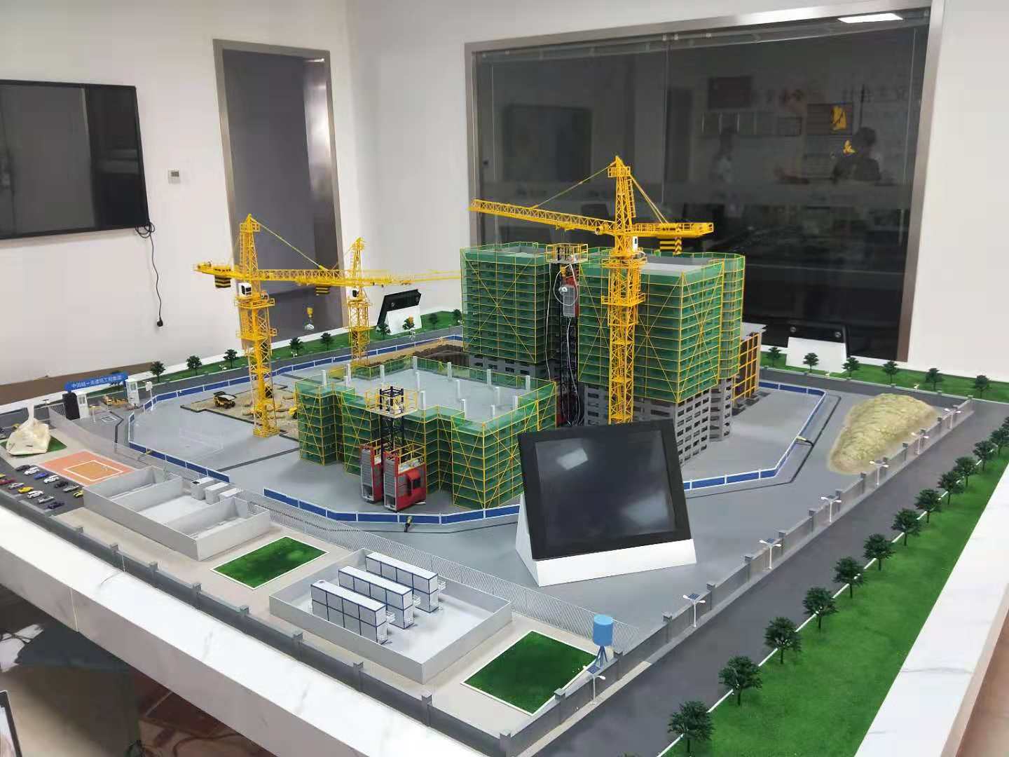 龙南县建筑施工场景模型